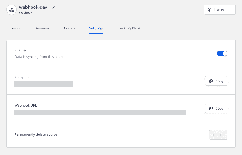 Webhook endpoint