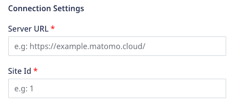 Matomo connection settings